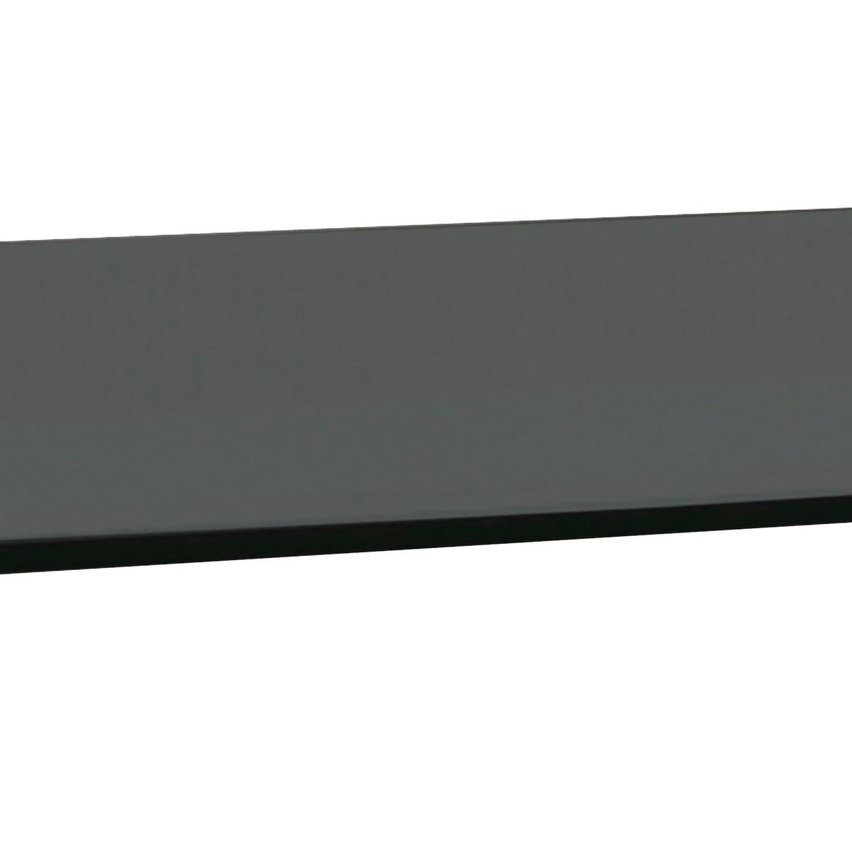 TV-Aufsatz Hagen Glas Schwarz BxHxT 90x11x25 cm Max. 30 Kg - Schwarz, MODERN, Glas (90/11/25cm)