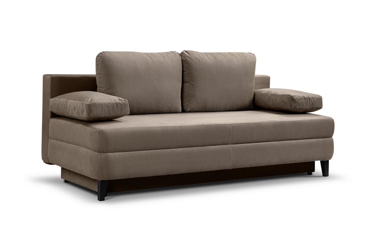 Schlafsofa Sorto Beigebraun B: 200cm - Beigebraun/Schwarz, Basics, Holz/Textil (200/91/100cm) - MID.YOU