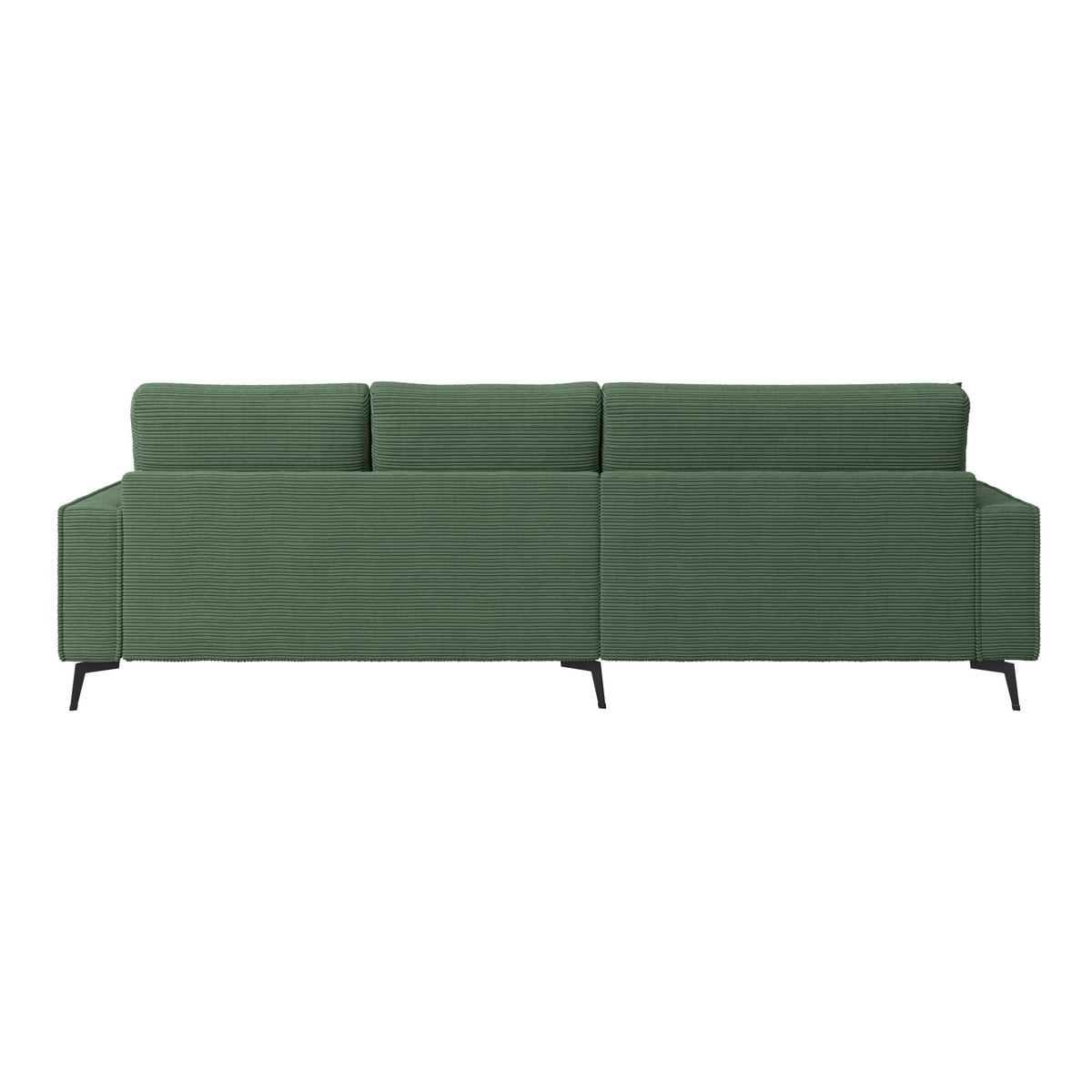 Ecksofa Zero Grün 173x286 cm - Schwarz/Grün, Trend, Textil (173/286cm)