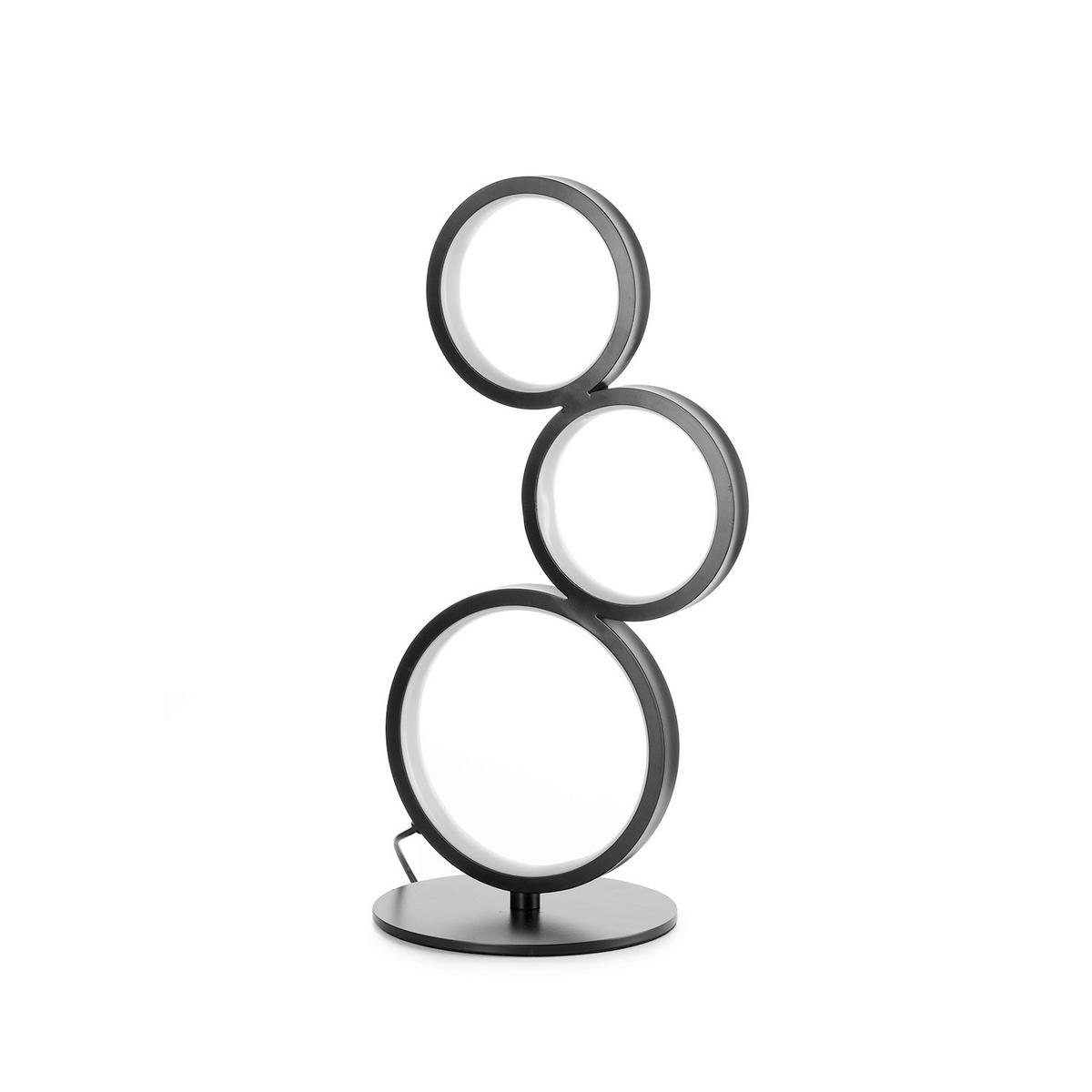 LED-Tischleuchte Schwarz D: 19 cm 17w - Schwarz, Design, Metall (19/39cm)