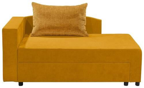 Recamiere Taner Gelb L: 156 Cm Mit Schlaffunktion - Gelb/Schwarz, Basics, Textil (156/63/83cm) - P & B
