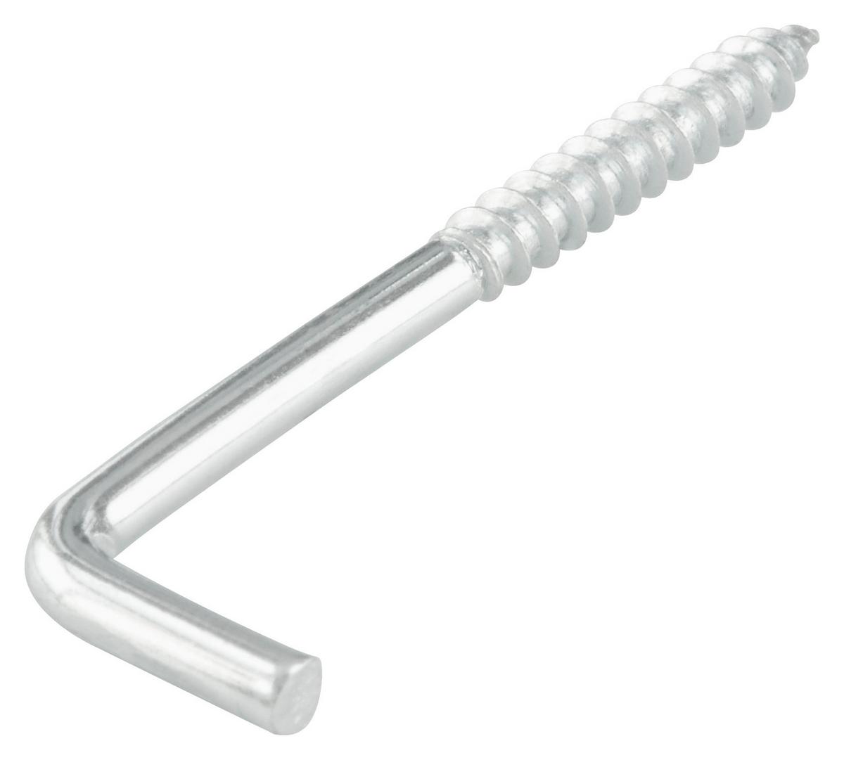 Schraubhaken Gerade Stahl L: 6 Cm 5 Stk. In Box - Silberfarben, Metall (6cm) - Suki