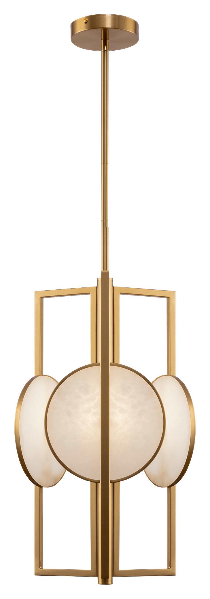 PENDELLEUCHTE MARMO - Goldfarben, Trend, Stein/Metall (30,5/51cm) - MAYTONI