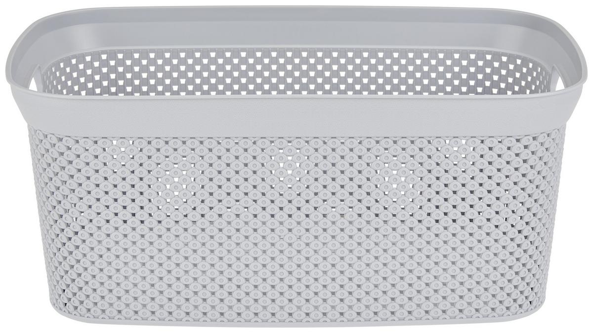 Wäschekorb Diamond Hellgrau, 54x33,5x23,4 cm - Grau, Basics, Kunststoff (54,3/33,5/23,4cm) - Luca Bessoni