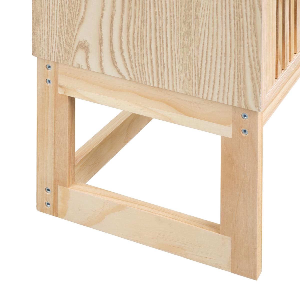 KOMODA COSMA -EXKLUSIV- - čierna/prírodná farba, Modern, kov/drevo - Mömax