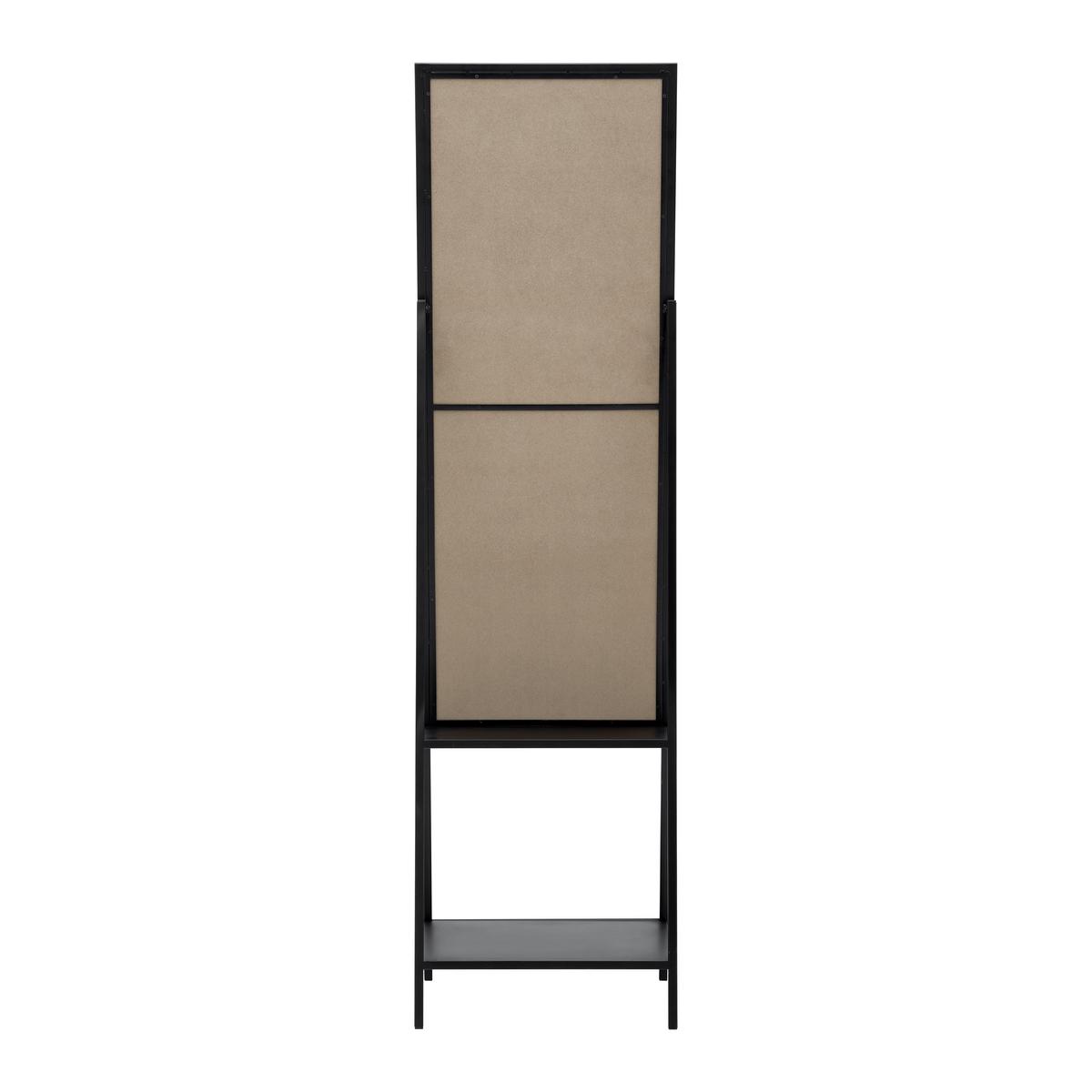 Zrcadlo MILANA - černá, Moderní, kov/sklo (46/171/41cm) - P & B