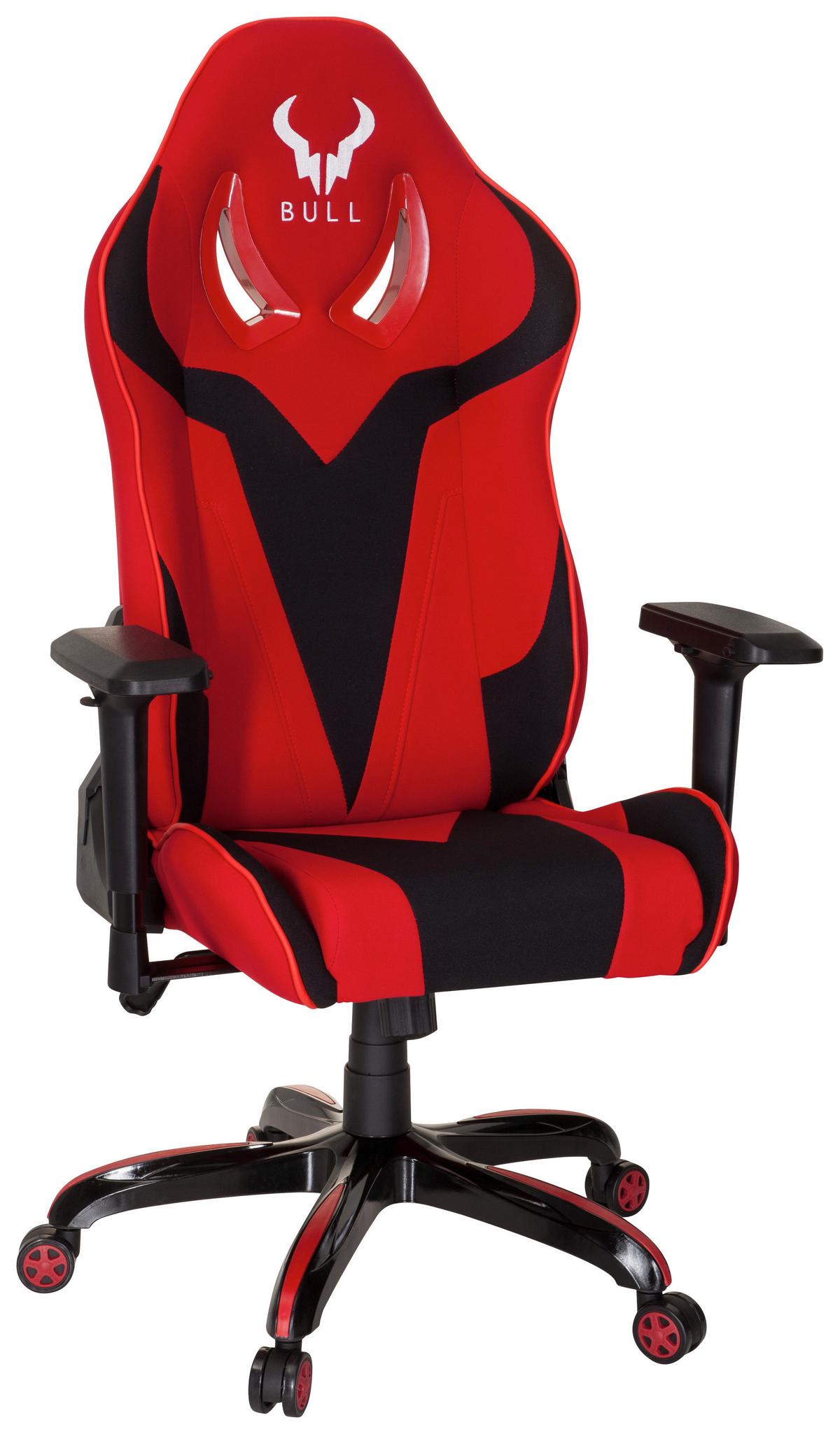 Gamingstuhl Promoter Ii Rot/schwarz - Rot/Schwarz, MODERN, Kunststoff/Textil (74/133/67cm) - MID.YOU