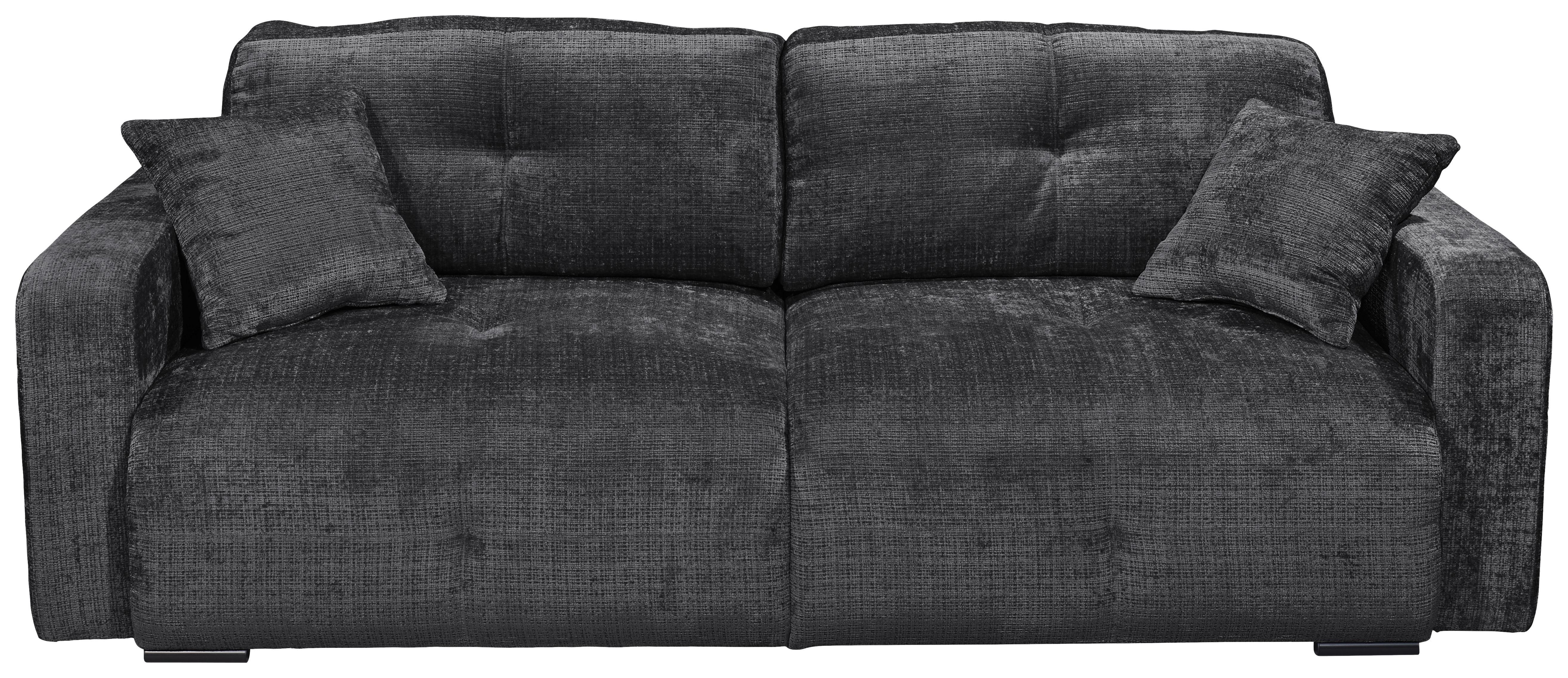 Schlafsofa Bullet Schwarz B: 235 cm - Schwarz, KONVENTIONELL, Textil (235/88/120cm) - MID.YOU