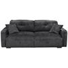 Schlafsofa Bullet Schwarz B: 235 cm - Schwarz, KONVENTIONELL, Textil (235/88/120cm) - MID.YOU