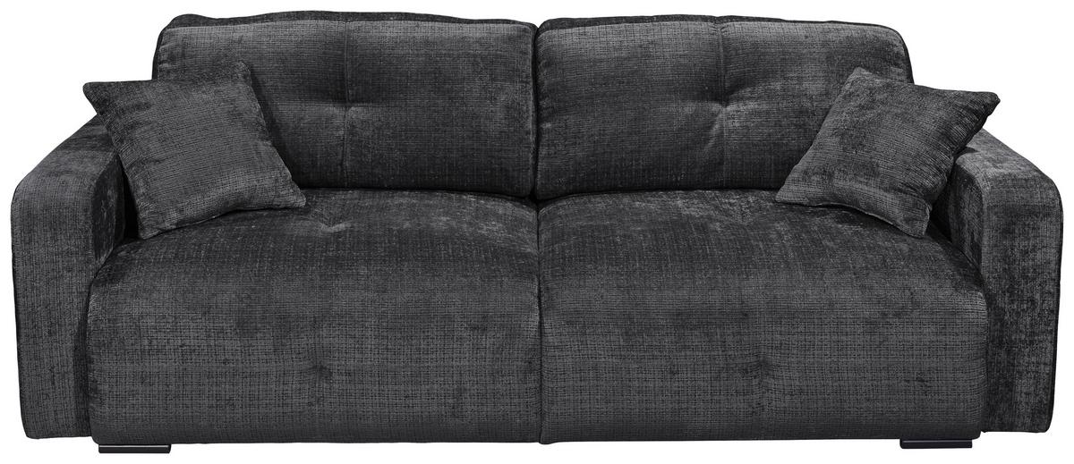 Schlafsofa Bullet Schwarz B: 235 Cm - Schwarz, KONVENTIONELL, Textil (235/88/120cm) - MID.YOU