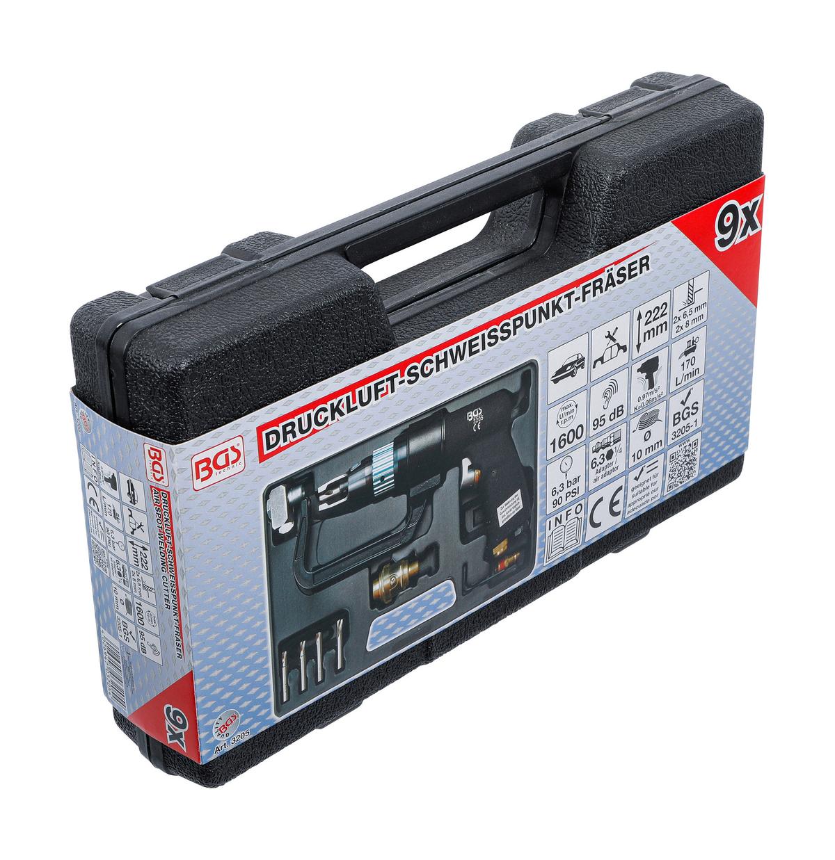 Druckluft-schweißpunkt-fräser 3205 - Basics (34,6/20,2/6,5cm)