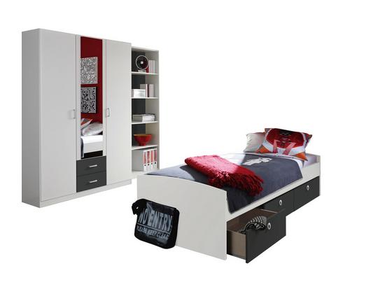 Izba Pre Mládež Point - biela/antracitová, Moderný, kompozitné drevo Izba Pre Mládež Point - biela/antracitová, Moderný, kompozitné drevo