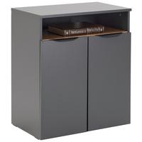 Aktenschrank Carlos 2-Türig Eiche Artisan, B: 64,5 cm - Anthrazit/Eiche Artisan, Trend, Holzwerkstoff (64,5/74,2/40cm)