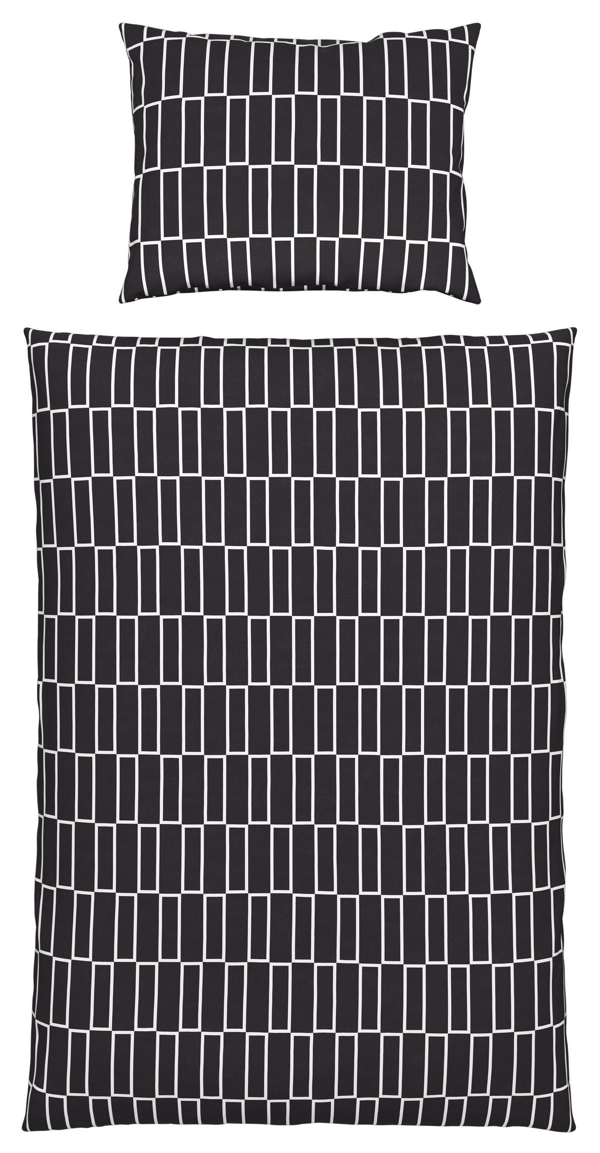 POVLEČENÍ Brigg, 140/200 cm - černá/světle zelená, textil (140/200cm) - Modern Living