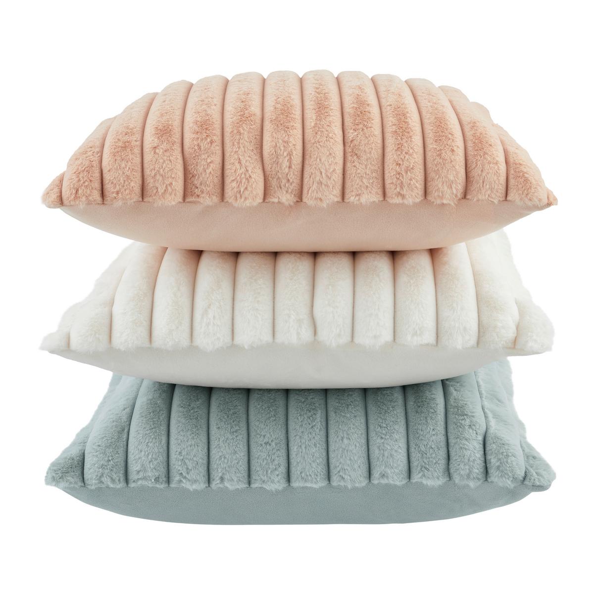 KOŽEŠINOVÝ POLŠTÁŘ MAUDI - přírodní barvy, Konvenční, textil (45/45cm) - Mömax