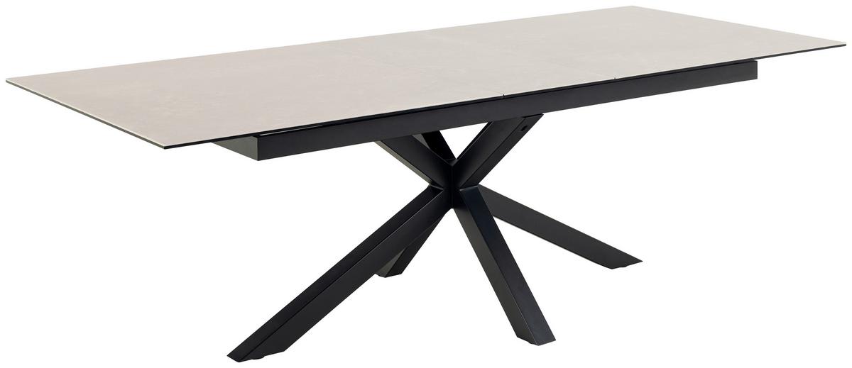 Esstisch Ausziehbar Heaven 200-240x100x76cm Schwarz/grau - Schwarz/Grau, Trend, Keramik/Metall (200-240/100/76cm) - MID.YOU