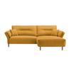 Ecksofa Piatelli Goldfarben S: 269x172 cm - Goldfarben/Schwarz, MODERN, Textil (269/172cm) - MID.YOU