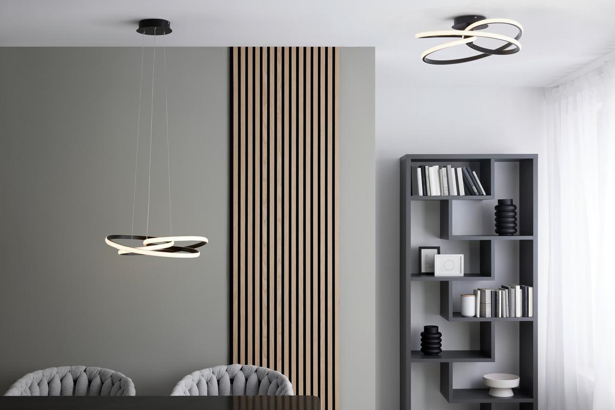 Závěsné LED svítidlo Mofer, 50/120cm, 33 Watt - černá, Moderní, kov/plast (50/120cm) - Premium Living