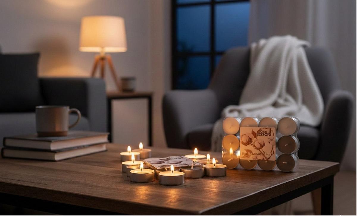 Teelichtset Mareike - Silberfarben/Grau, Basics, Naturmaterialien/Textil - Luca Bessoni