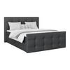 Boxspringbett mit Topper & Bettkasten 160x200 Josie - Dunkelgrau/Schwarz, MODERN, Holz/Holzwerkstoff (160/200cm)