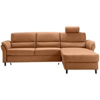 Ecksofa Cavoli, Cognac S: 279x176 cm - Cognac/Schwarz, MODERN, Textil (279/176cm) - Livetastic