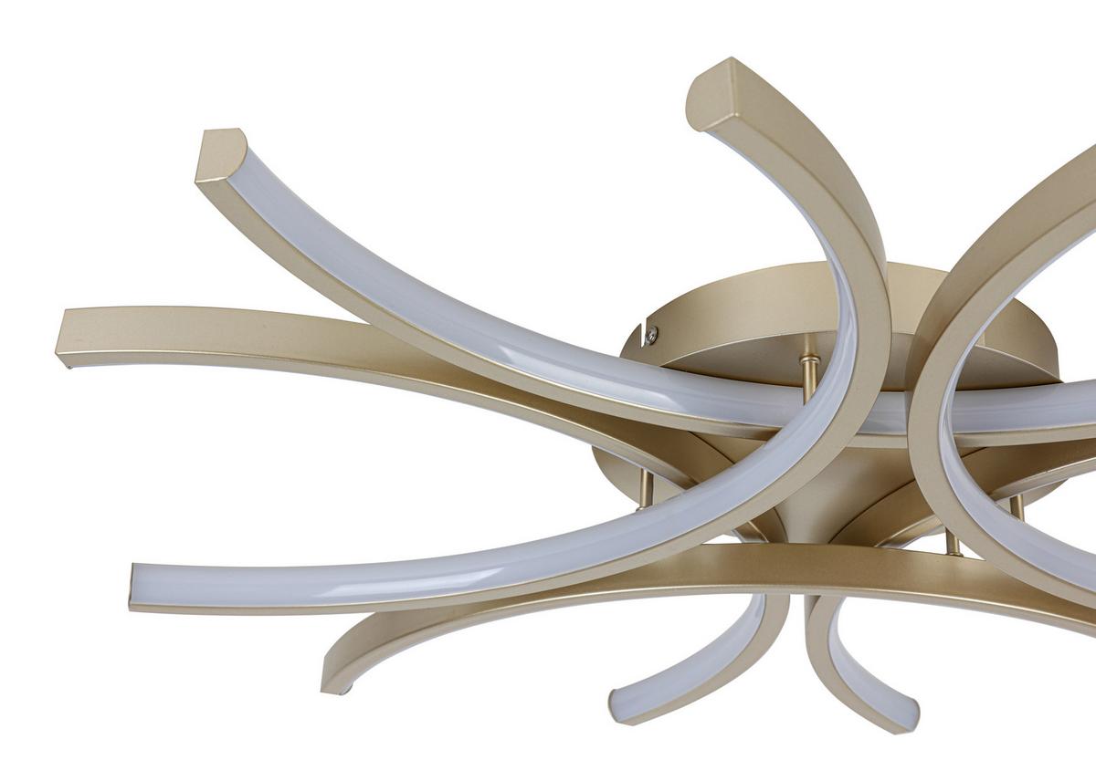 LED-DECKENLEUCHTE CYRUS - Champagner, Basics, Kunststoff/Metall (60/8,5cm) - Luca Bessoni