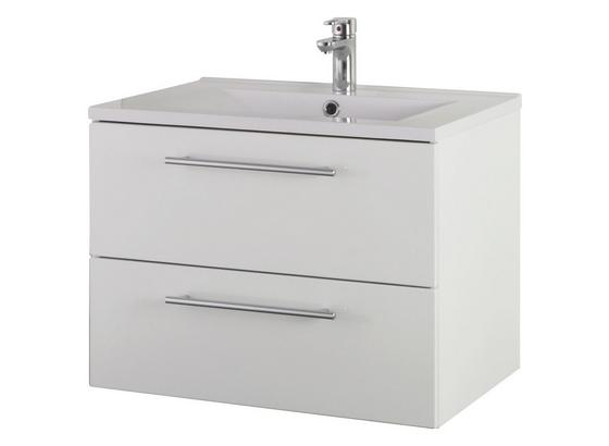 Badezimmer Flora 70cm Weiß - Weiß, KONVENTIONELL, Holzwerkstoff/Stein (70,5/51,5cm) - Sanotechnik Badezimmer Flora 70cm Weiß - Weiß, KONVENTIONELL, Holzwerkstoff/Stein (70,5/51,5cm) - Sanotechnik