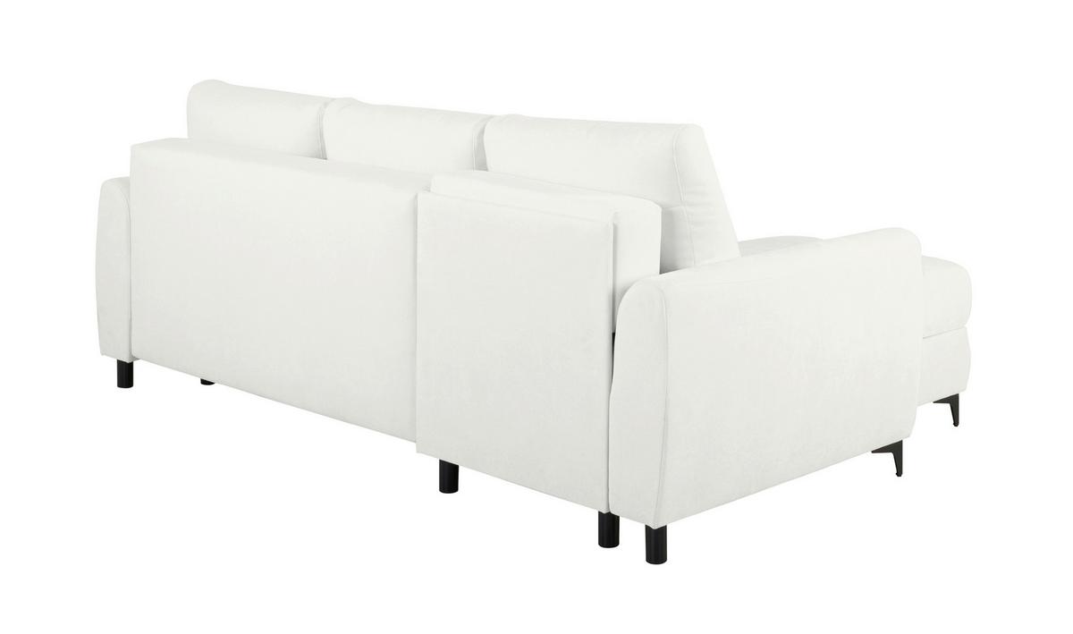 Ecksofa Moli, Creme S: 236x148 cm - Creme/Schwarz, Design, Textil (236/148cm) - MID.YOU