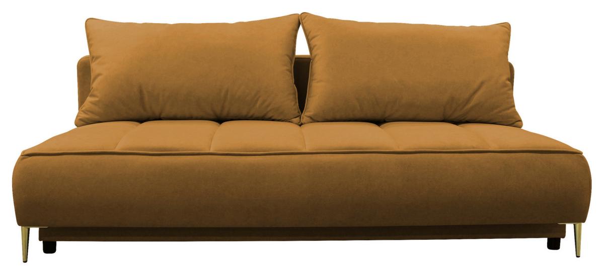Schlafsofa Zoom Rostfarben B: 200 cm - Rostfarben/Goldfarben, Design, Textil (200/90/97cm) - MID.YOU