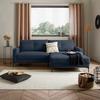 Ecksofa Mit Schlaffunktion & Bettkasten Bergamo Royalblau - Royalblau/Schwarz, MODERN, Textil (238/162cm) - Ondega