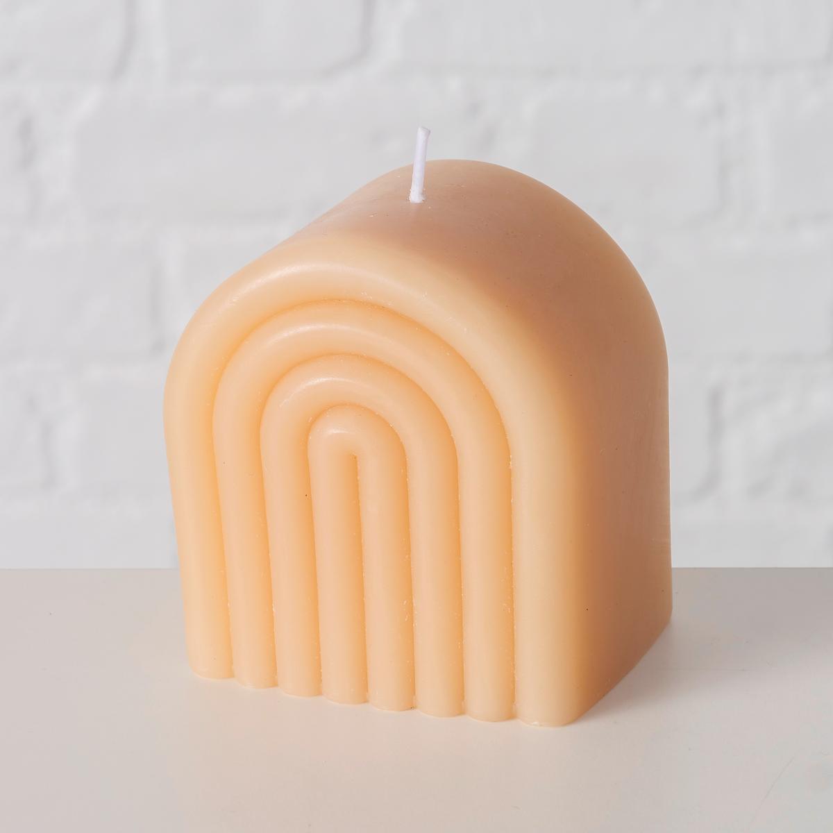 Svíčka ARCH I - šedohnědá, Moderní, parafín (7,5/6/8,5cm) - Mömax