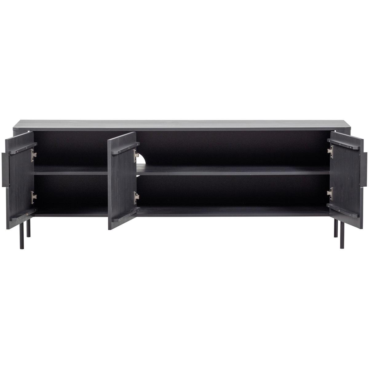LOWBOARD Gunnar Schwarz B: 154cm - Schwarz, Design, Holz (154/56/44cm) - Livetastic