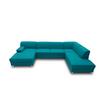 Wohnlandschaft Jamie Petrol - Chromfarben/Petrol, KONVENTIONELL, Textil (150/308/194cm) - MID.YOU
