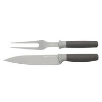 Messerset 2-Teilig Grau - Grau, Basics, Metall (12.5/2.9/39.10cm)