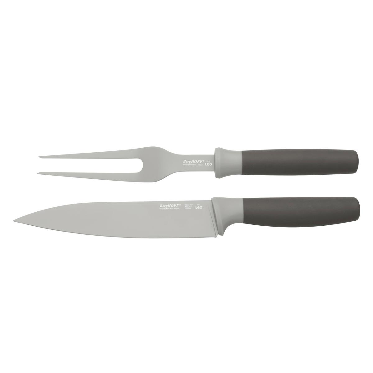 Messerset 2-Teilig Grau - Grau, Basics, Metall (12.5/2.9/39.10cm)