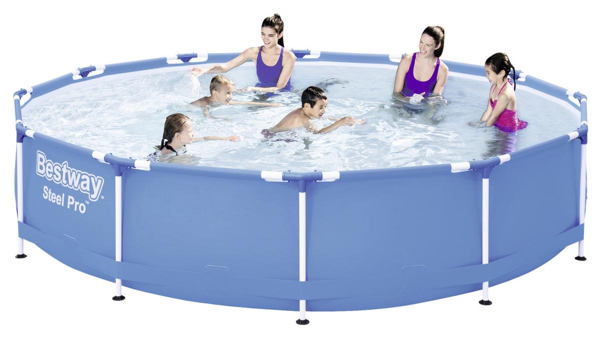 Medence Steel Pro Pool Kb. 366/76cm - kék/fehér, Modern, műanyag/fém (366/76cm) - Bestway