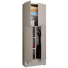 Mehrzweckschrank Lona Xxl Grau Stehend Bxh: 70/200 Cm - Schwarz/Grau, MODERN, Holzwerkstoff (70/200/39cm) - MID.YOU