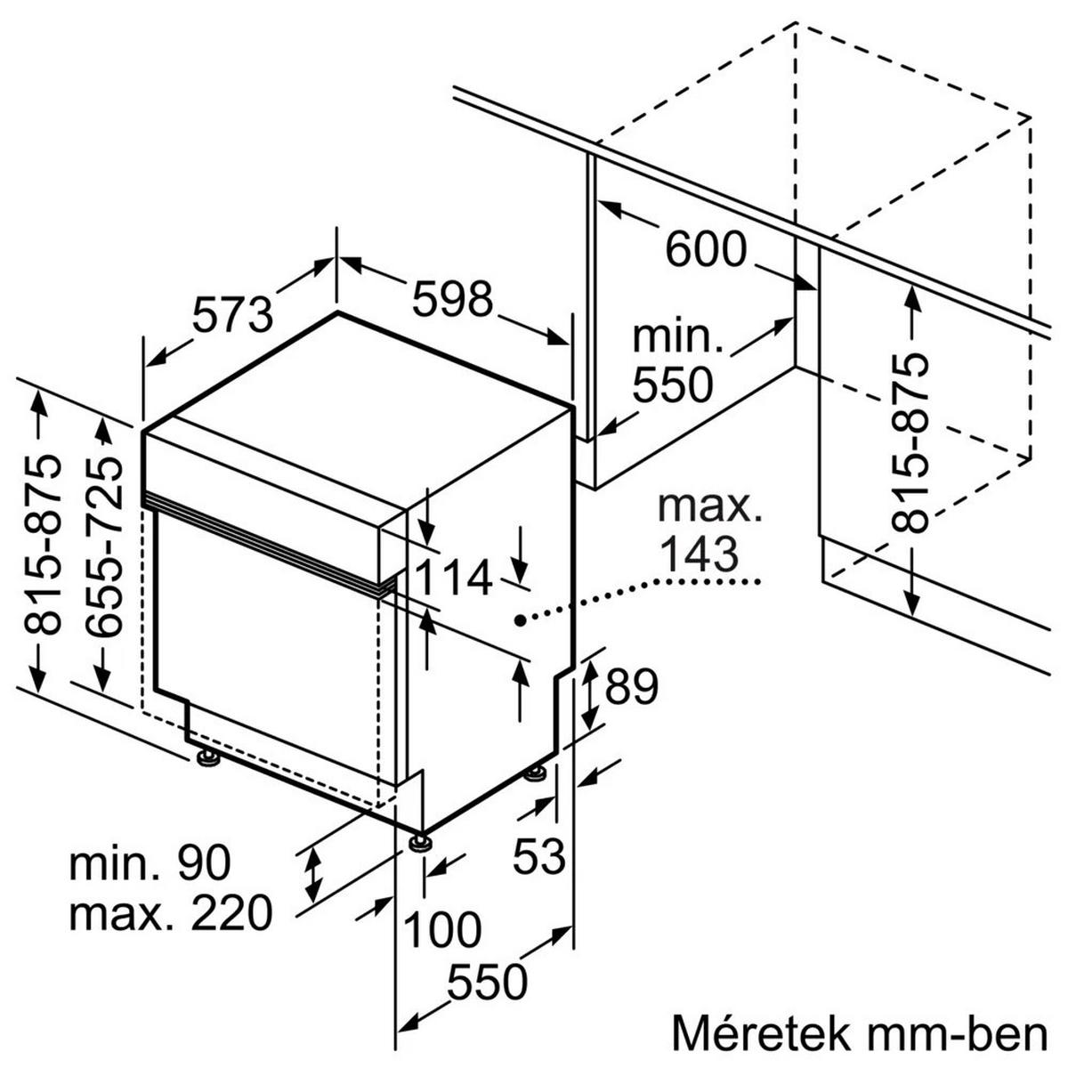 Integrálható Mosogatógép Smi4hvs14e - (81,5/59,8/57,3cm) - Bosch