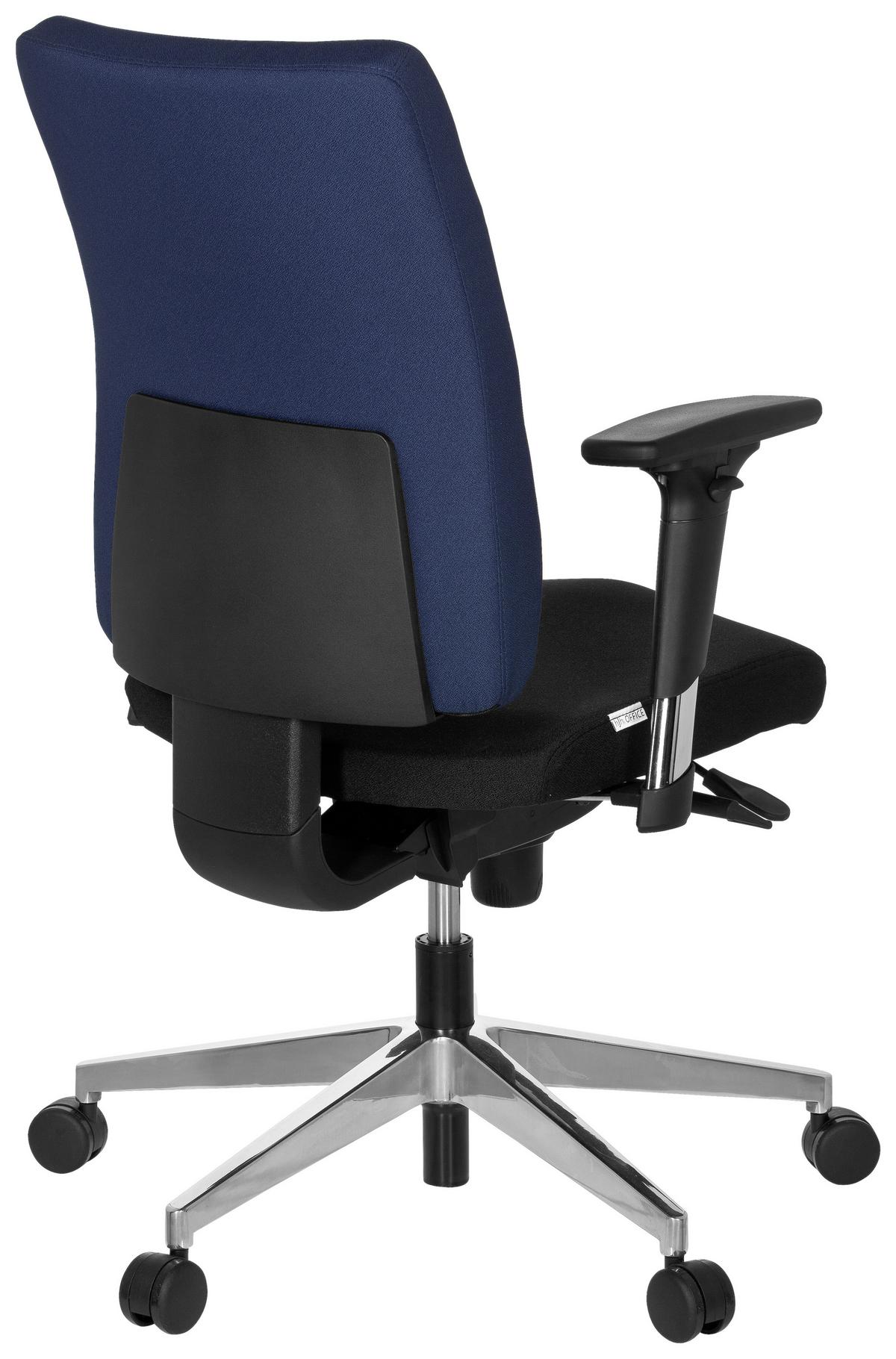 Drehstuhl Pro-Tec 350 Blau/Schwarz - Chromfarben/Blau, MODERN, Kunststoff/Textil (57/123/45cm) - MID.YOU