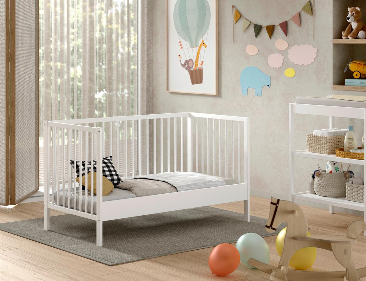 Kinder-/juniorbett Dino - Weiß, MODERN, Holz (70/140cm) - MID.YOU