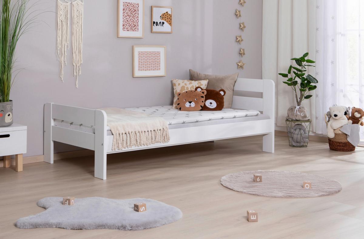 Bett Bennet Weiß Lf: 90x200 Cm - Weiß, MODERN, Holz (90/200cm) - MID.YOU