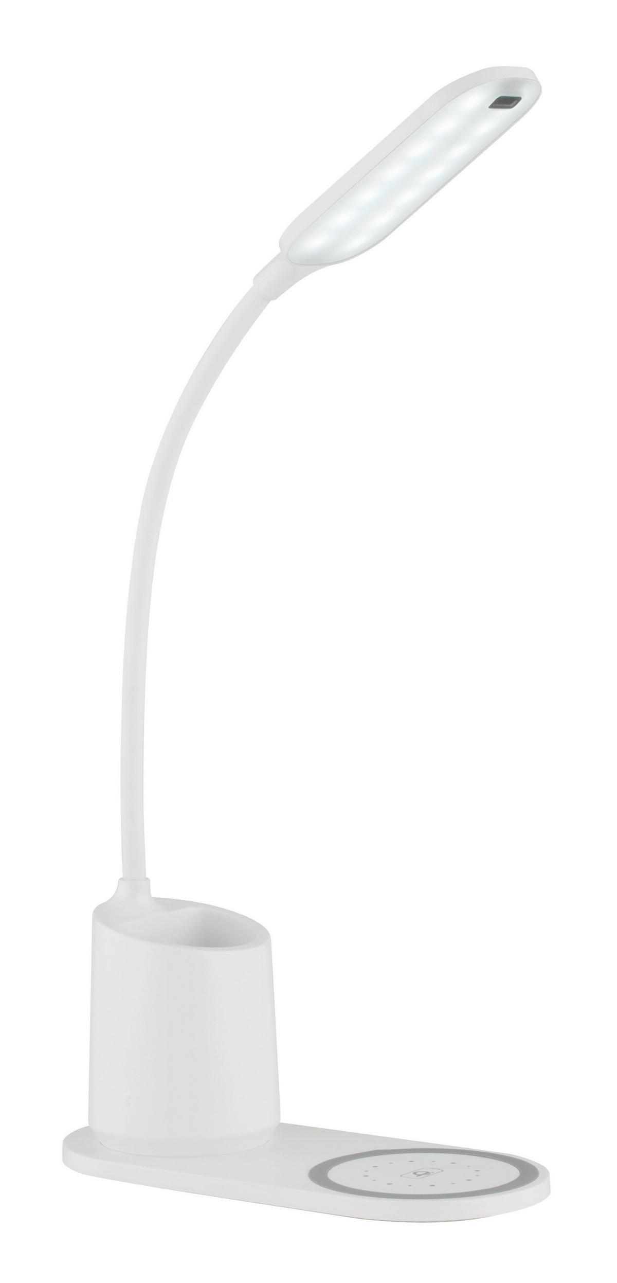 LED-Schreibtischleuchte 58429w - Opal/Weiß, Design, Kunststoff (34/8,5/45cm) - Globo