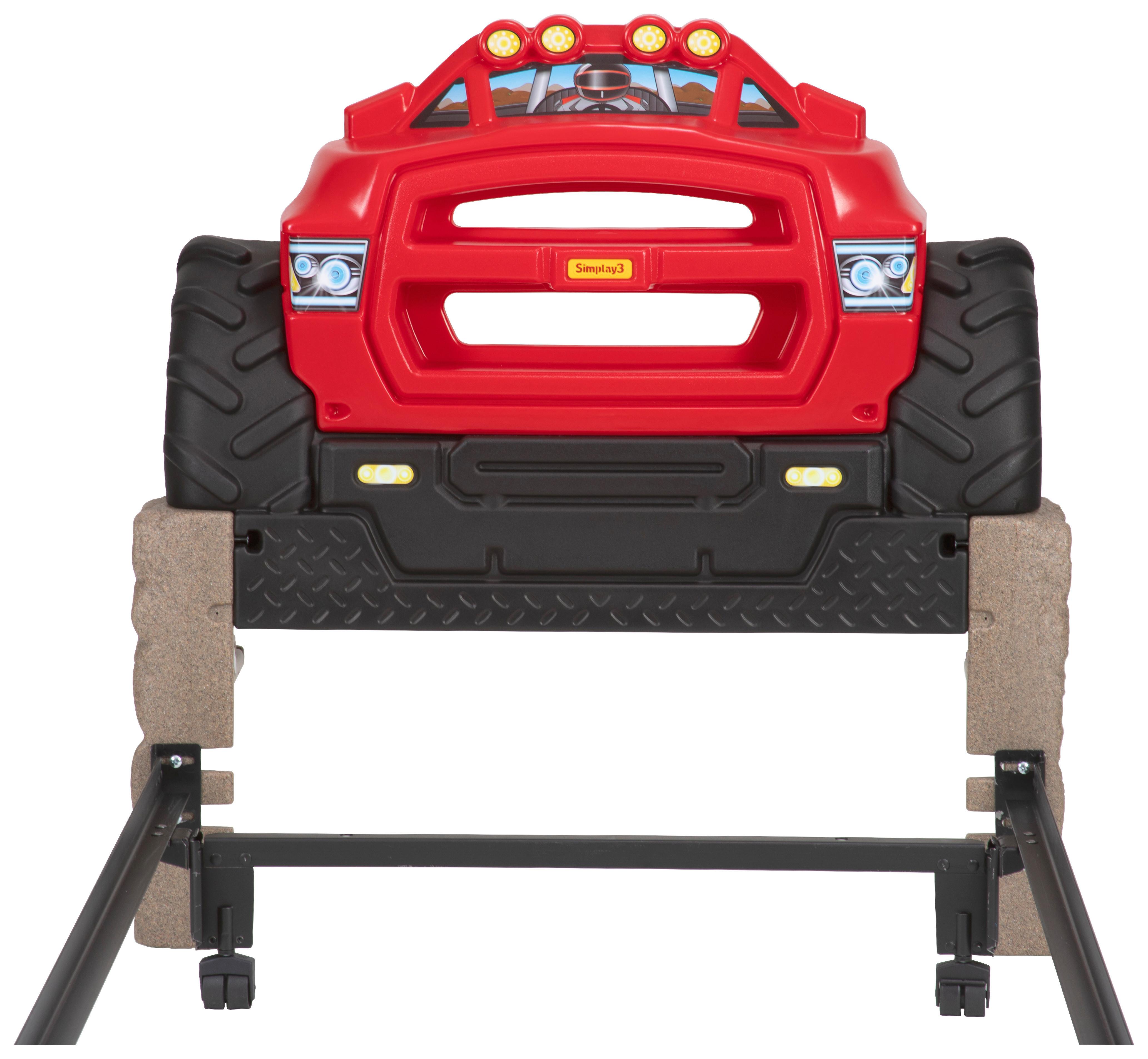 Bett-kopfteil Monster Truck B: 105,1 Cm Kunststoff - Rot/Multicolor, Basics, Kunststoff/Metall (105,1/104,1/20,3cm)