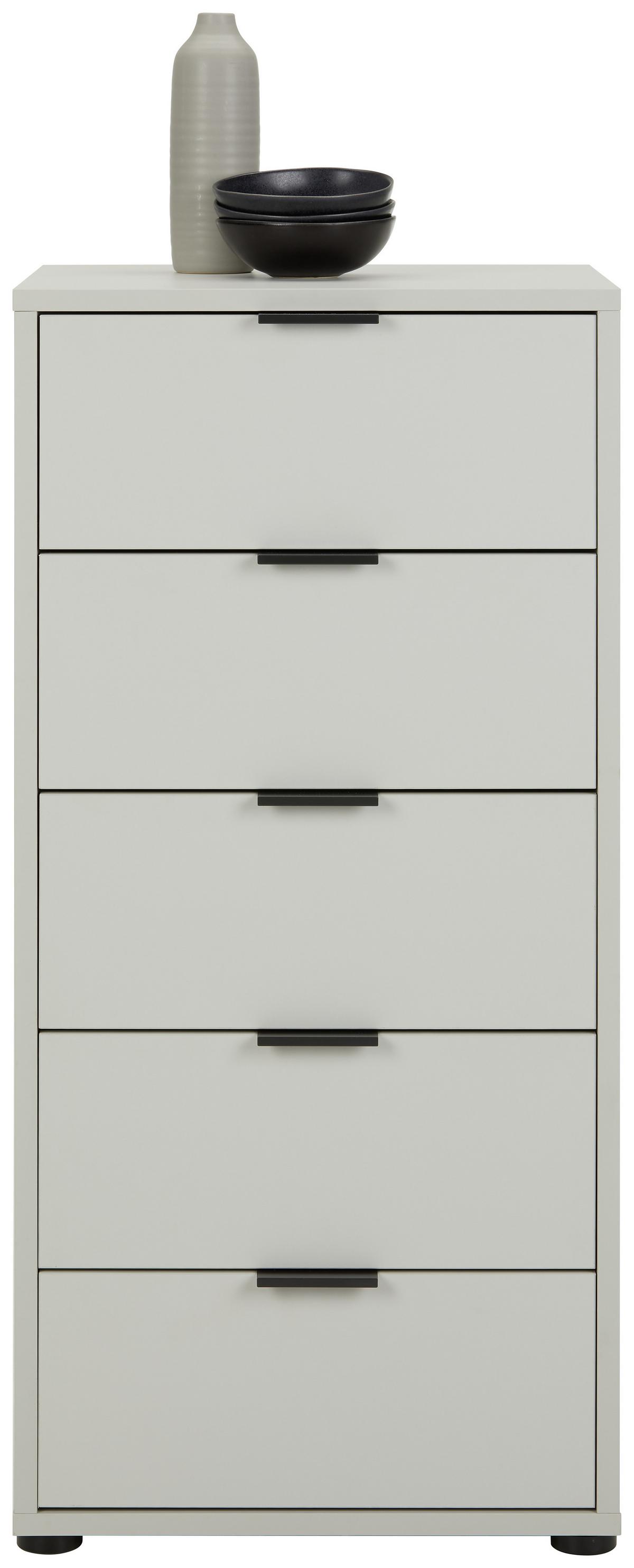 Úzká komoda se zásuvkami Bounty, šedá - šedá/antracitová, Moderní (51/108/45cm) - Premium Living