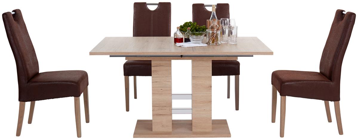 Esstisch Ausziehbar Helena 140-220x90 Cm Eiche Dekor - Eichefarben, KONVENTIONELL, Holzwerkstoff (140-220/76/90cm)