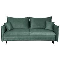 Schlafsofa Melody - Schwarz/Mintgrün, Design, Textil (216/96/102cm) - MID.YOU