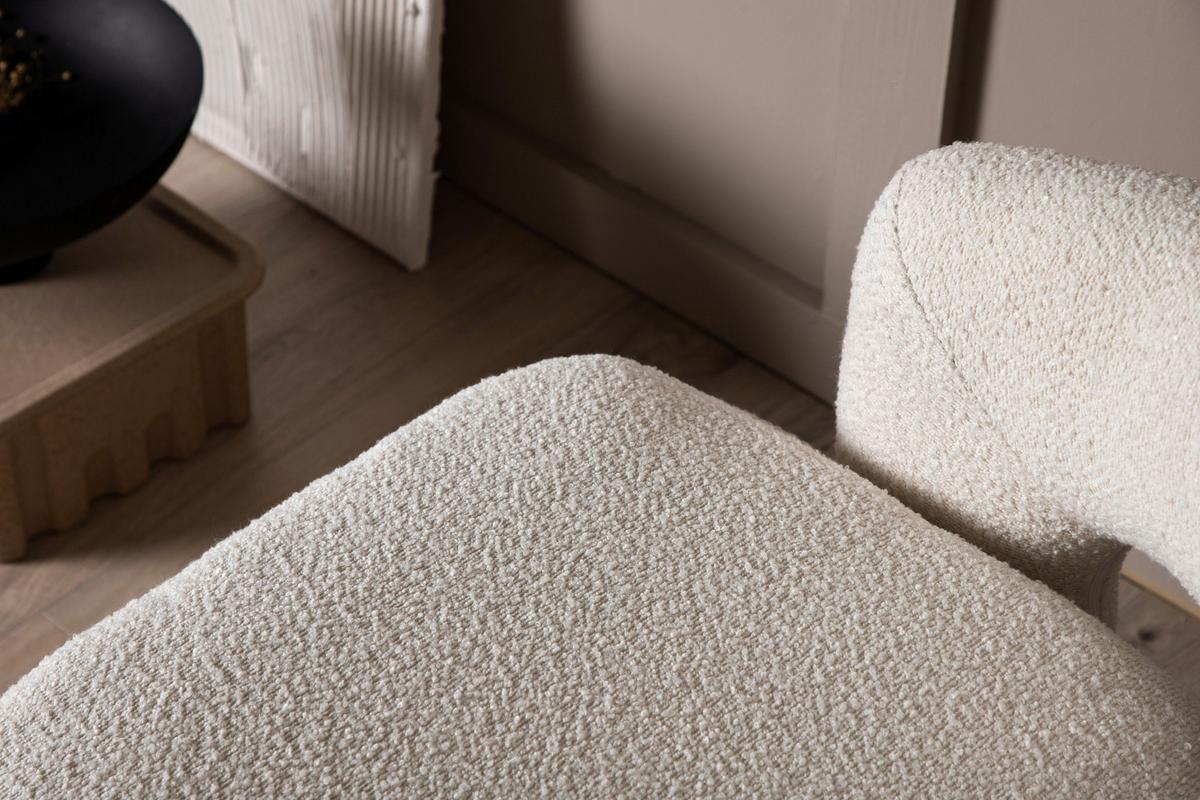 Sessel Laurel - Weiß, Design, Textil/Metall (69/75/72cm) - Livetastic