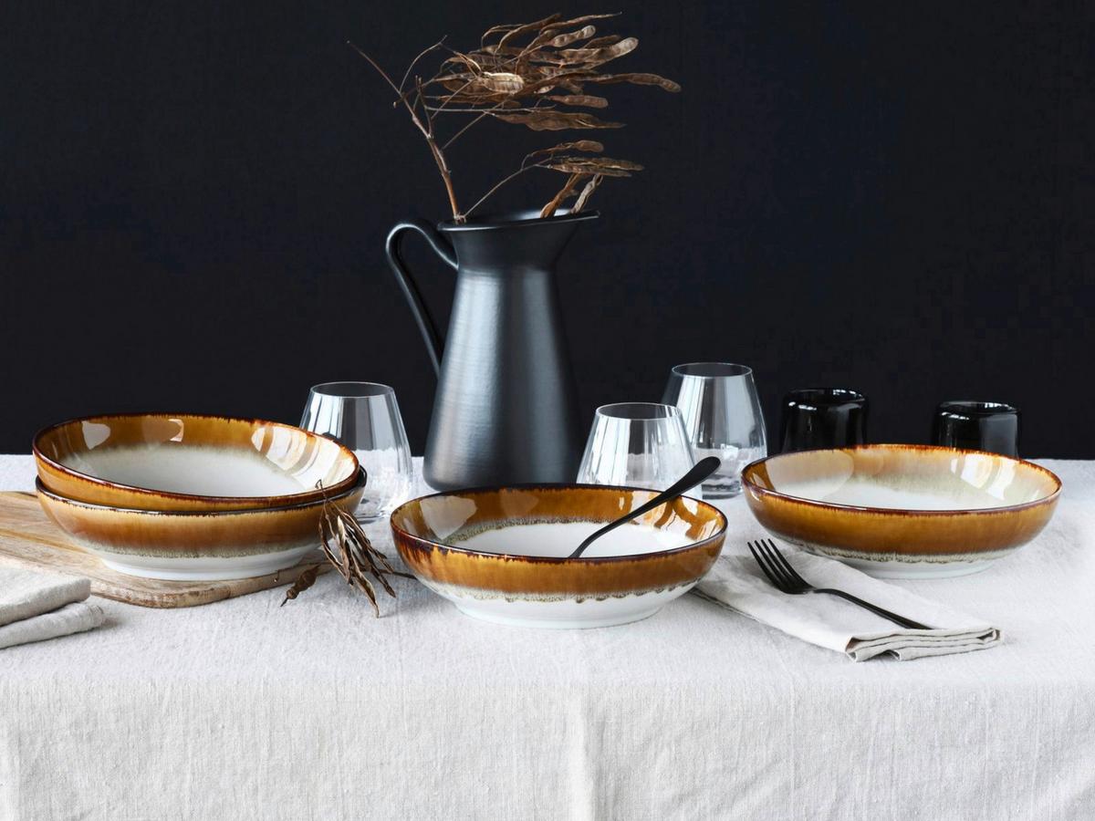 Misa CASCADE - hnedá, Modern, keramika (22,5/6cm) - Creatable