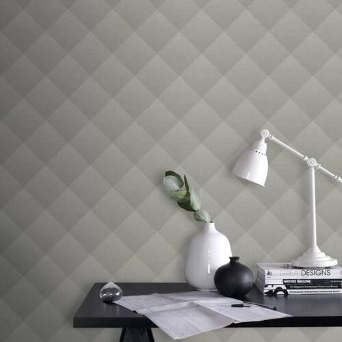 Vliestapete Geo Textur, Grau - Grau, Basics, Papier/Kunststoff (52/1005cm)