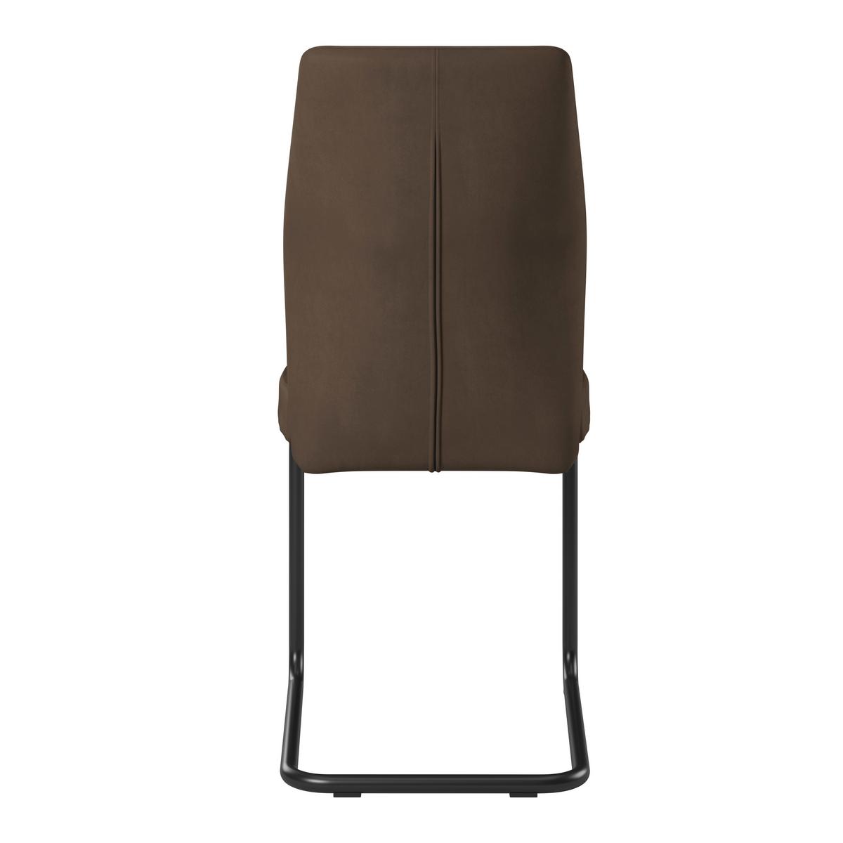 Szék Nina Giga-S - barna/fekete, Modern, textil/fém (49/91/66cm)